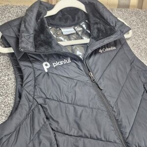 Columbia Omni-Heat Puffer Vest Womens Medium Black Quilted